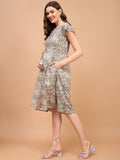 Bestie Olive Green Floral Printed Rayon Maternity Dress Bestie Olive Green Floral Printed Rayon Maternity Dress