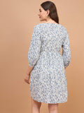 Shine On Paisley Printed White Rayon Button Down Maternity Dress Shine On Paisley Printed White Rayon Button Down Maternity Dress