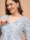 Shine On Paisley Printed White Rayon Button Down Maternity Dress Shine On Paisley Printed White Rayon Button Down Maternity Dress