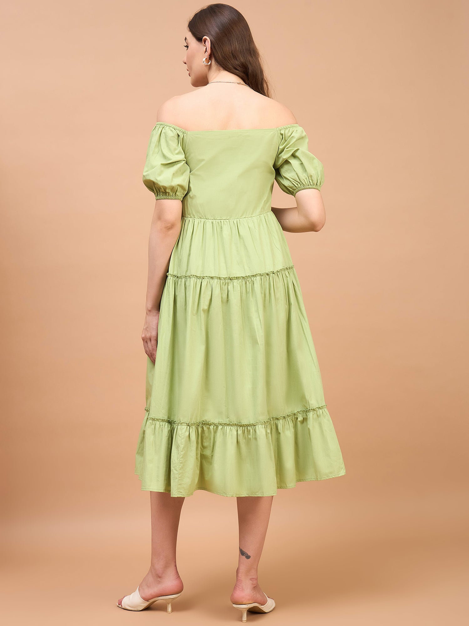Pistachio Pista Green Cotton Womens Nursing Maternity Dress with Hidden Nursing Features Pistachio Pista Green Cotton Womens Nursing Maternity Dress with Hidden Nursing Features