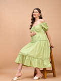 Pistachio Pista Green Cotton Womens Nursing Maternity Dress with Hidden Nursing Features Pistachio Pista Green Cotton Womens Nursing Maternity Dress with Hidden Nursing Features