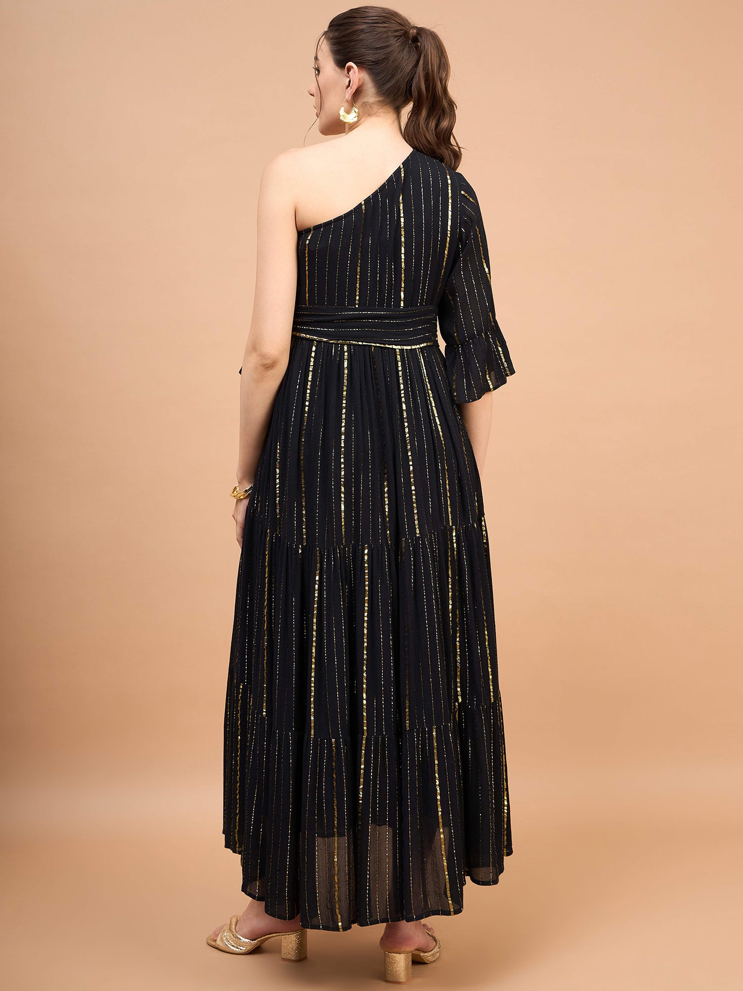 Honey Black and Golden Maternity Party Dress for Women Honey Black and Golden Maternity Party Dress for Women