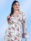 Carly White Floral Maxi Dress with Tassel Details Carly White Floral Maxi Dress with Tassel Details