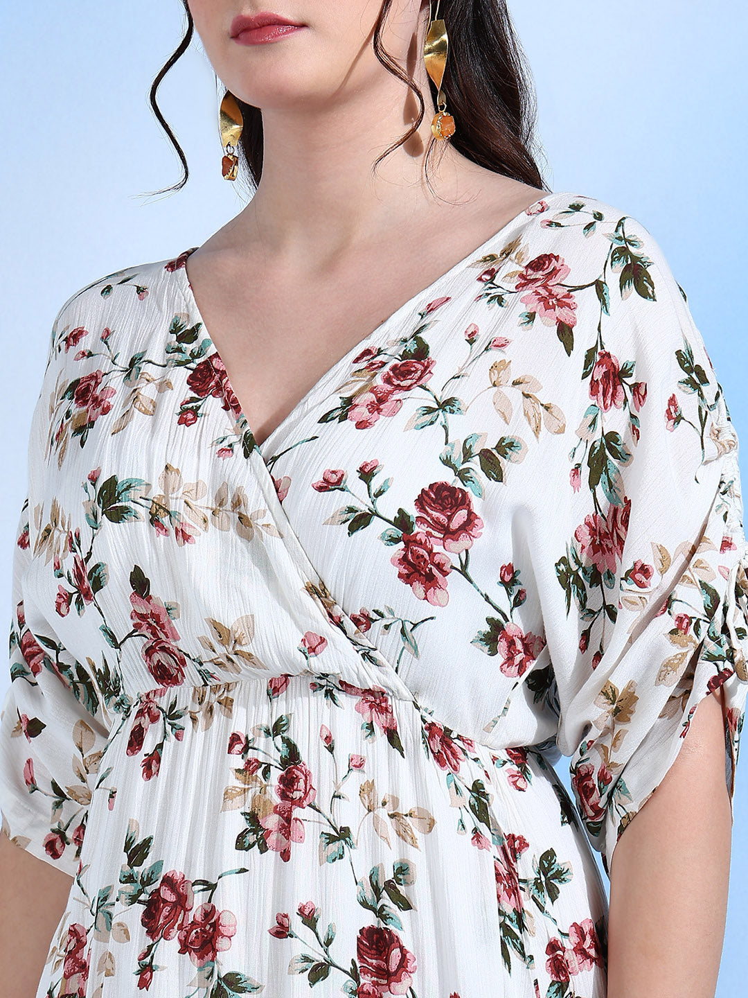 Carly White Floral Maxi Dress with Tassel Details Carly White Floral Maxi Dress with Tassel Details