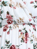 Carly White Floral Maxi Dress with Tassel Details Carly White Floral Maxi Dress with Tassel Details