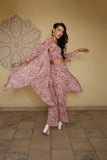 Serial Chiller 3 Piece Printed Summer Co-ord Set for Women with Cape Serial Chiller 3 Piece Printed Summer Co-ord Set for Women with Cape