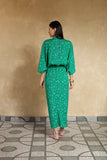 Worthy Green Floral Kimono Vacay Dress for Women Worthy Green Floral Kimono Vacay Dress for Women