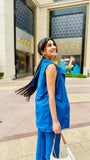 Girl Power Formal Blue Blazer Co-ord Set for Women Girl Power Formal Blue Blazer Co-ord Set for Women