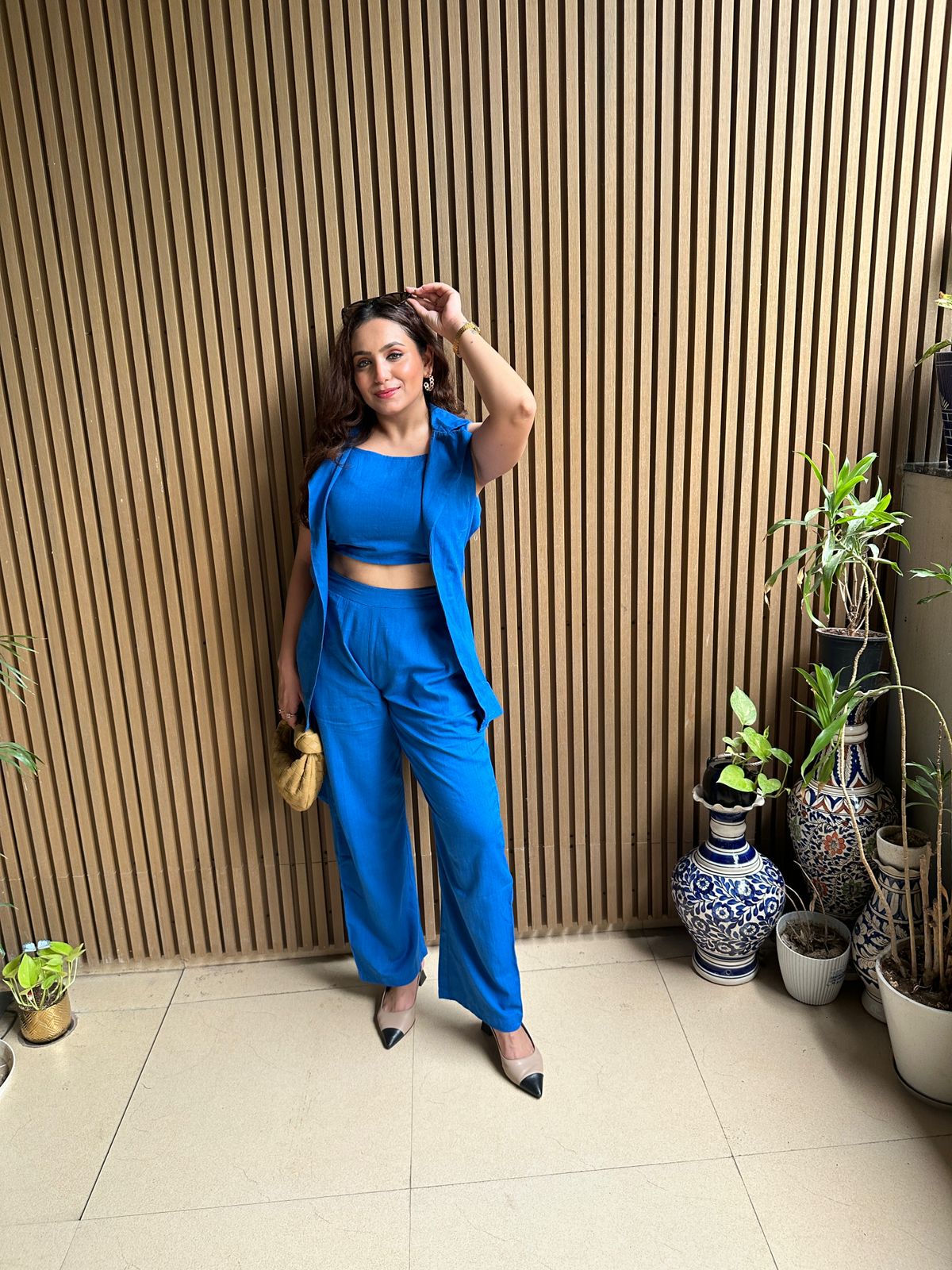 Girl Power Formal Blue Blazer Co-ord Set for Women Girl Power Formal Blue Blazer Co-ord Set for Women