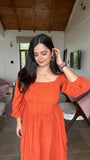 Thank U Next Rust Schiffli Mini Summer Dress for Women Thank U Next Rust Schiffli Mini Summer Dress for Women