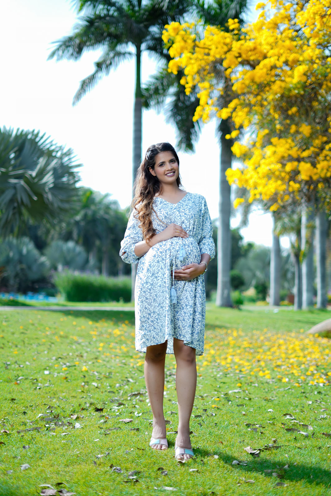 Shine On Paisley Printed White Rayon Button Down Maternity Dress Shine On Paisley Printed White Rayon Button Down Maternity Dress