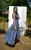 Syaahee Indigo Indo-Western Womens Dress with High Low Hem for Festive Wear Syaahee Indigo Indo-Western Womens Dress with High Low Hem for Festive Wear