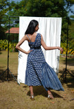 Syaahee Indigo Indo-Western Womens Dress with High Low Hem for Festive Wear Syaahee Indigo Indo-Western Womens Dress with High Low Hem for Festive Wear