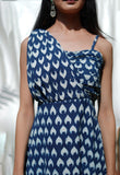 Syaahee Indigo Indo-Western Womens Dress with High Low Hem for Festive Wear Syaahee Indigo Indo-Western Womens Dress with High Low Hem for Festive Wear