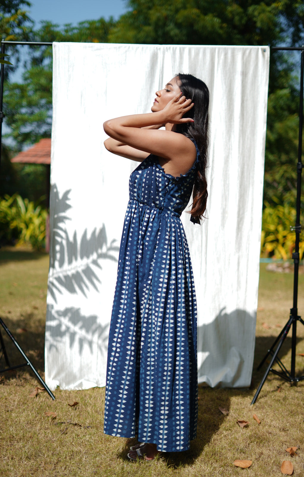 Neelam Indigo Halter Maxi Dress Neelam Indigo Halter Maxi Dress