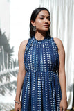 Neelam Indigo Halter Maxi Dress Neelam Indigo Halter Maxi Dress