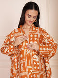 Juliet Cotton Rust Printed Maternity Co-ord Set with Smocking in Pants