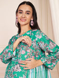 Athena Printed Rayon Maternity Nursing Co-ord set for Women