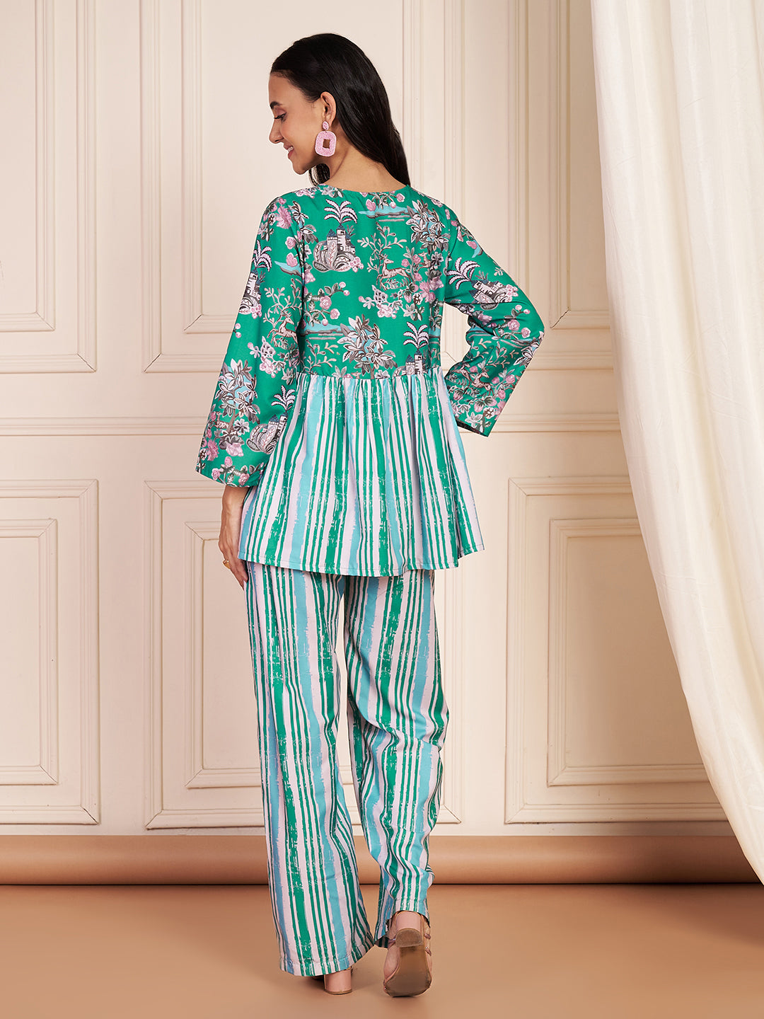 Athena Printed Rayon Maternity Nursing Co-ord set for Women