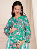 Athena Printed Rayon Maternity Nursing Co-ord set for Women