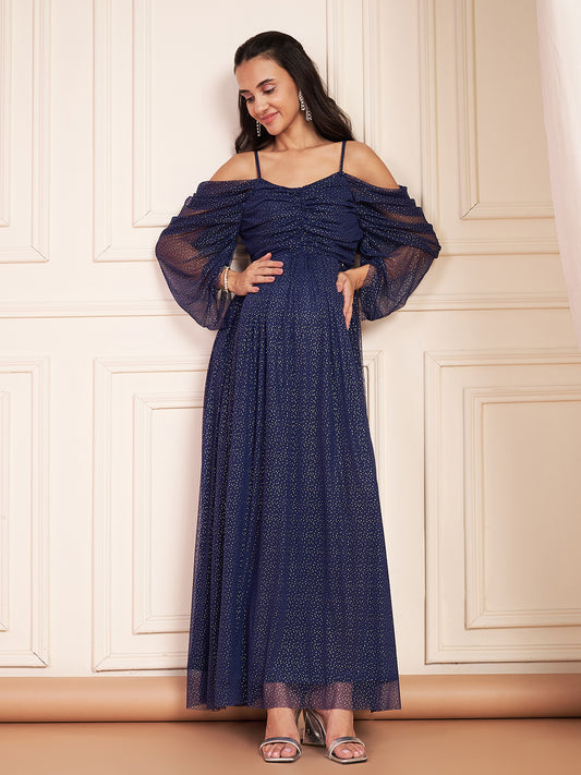 Diana Mesh Maternity Nursing Party Dress for Women