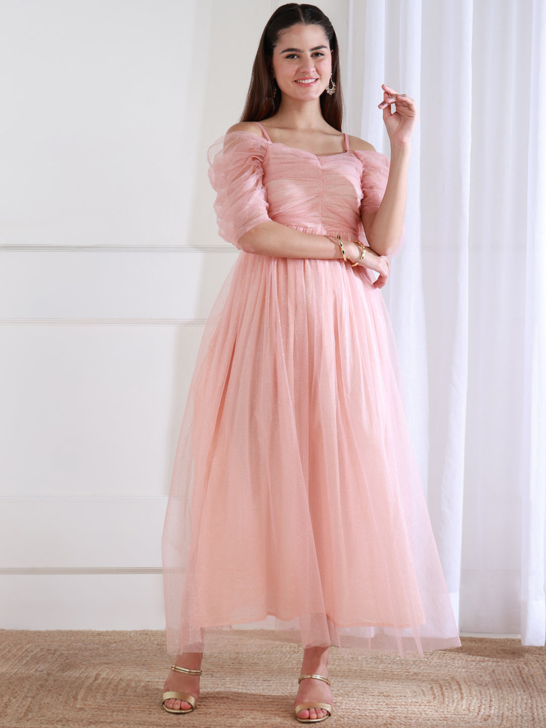 Camila Baby Pink Maternity Dress for Baby shower with Hidden Nursing Camila Baby Pink Maternity Dress for Baby shower with Hidden Nursing