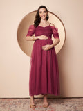 Rebecca Mesh Maternity Nursing Party Dress for Women