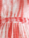 Emma Peach Tie and Dye Maternity Dress with Nursing Feature