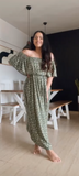 Elena Green Floral Off Shoulder Nursing Maternity Maxi Dress Womens with Hidden Zippers