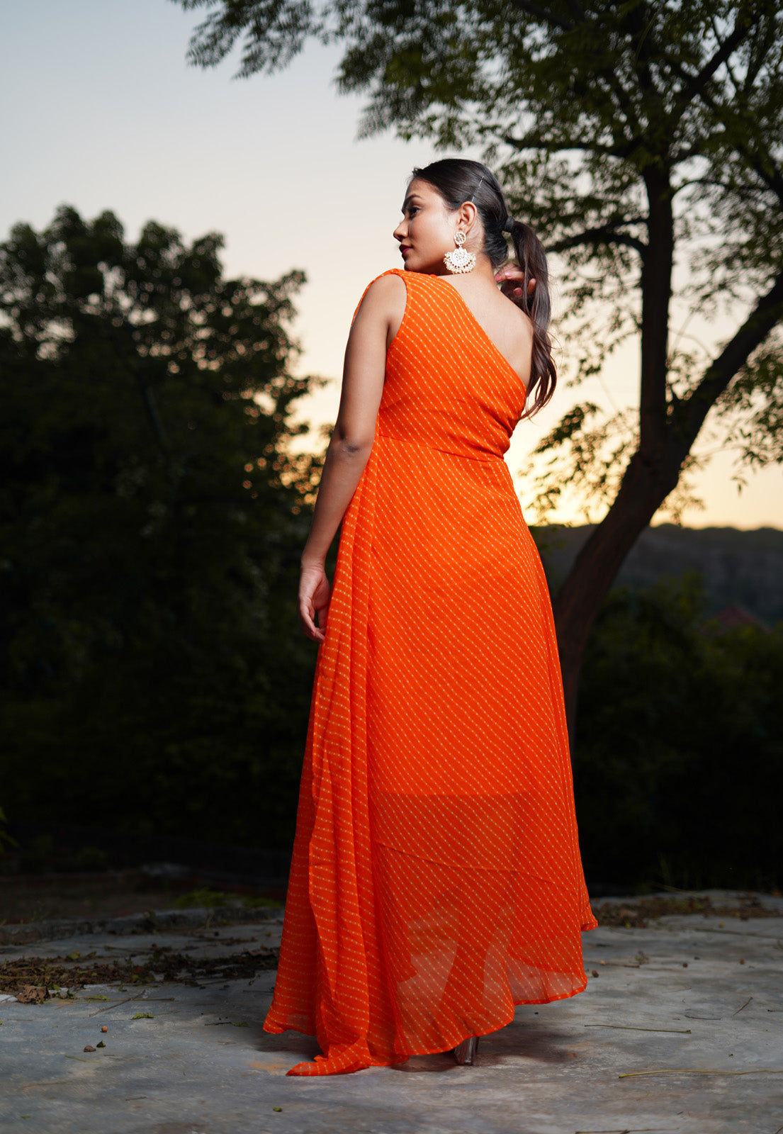 one shoulder indo western dress Silky Bindra Mint Green One Shoulder Embellished Gown Fabilicious Fashion